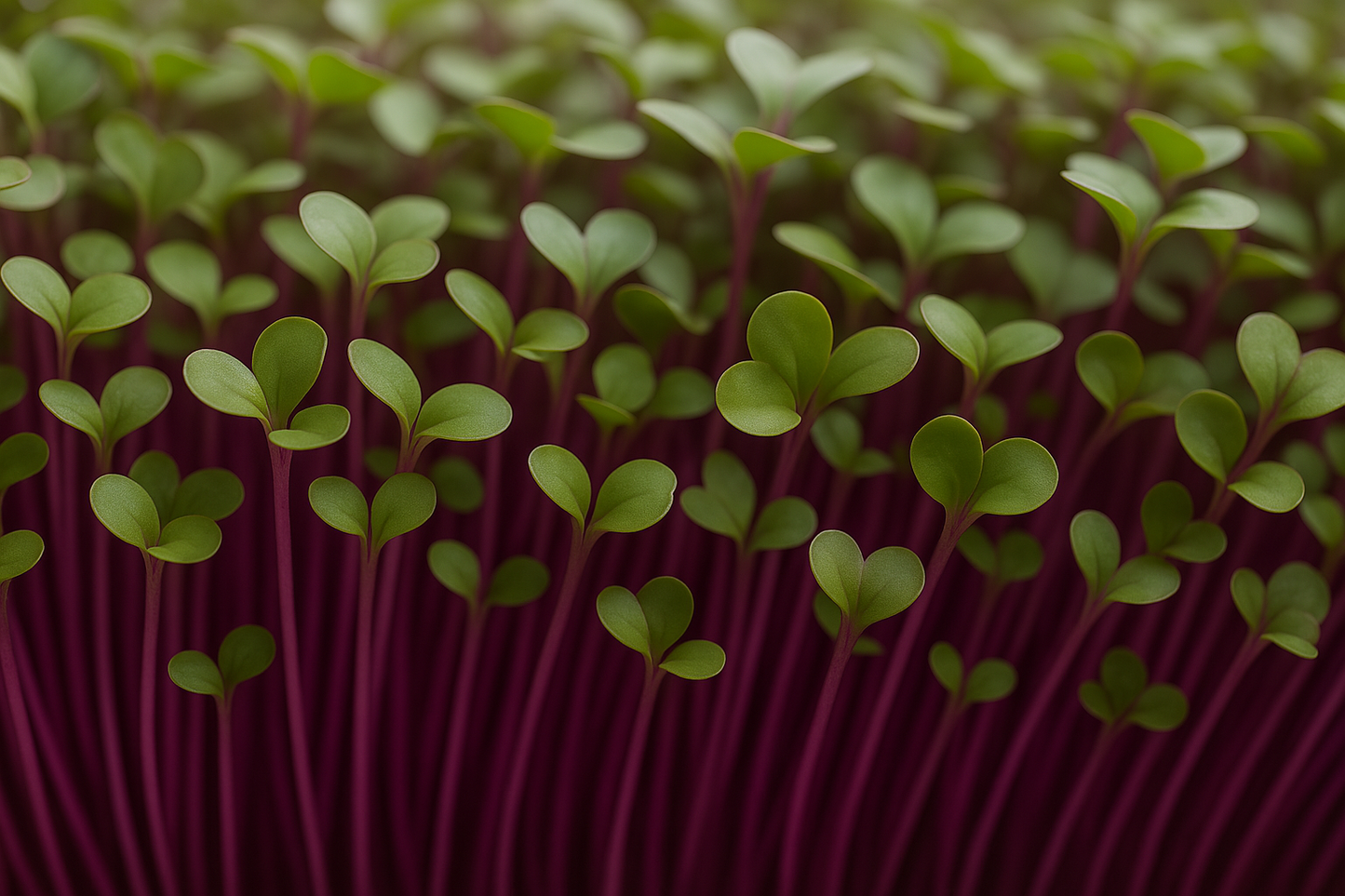 Purple Kohlrabi Microgreens